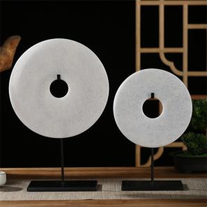 white jade chinese bi disc 