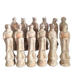 12 Zodiac signs pottery figurines 